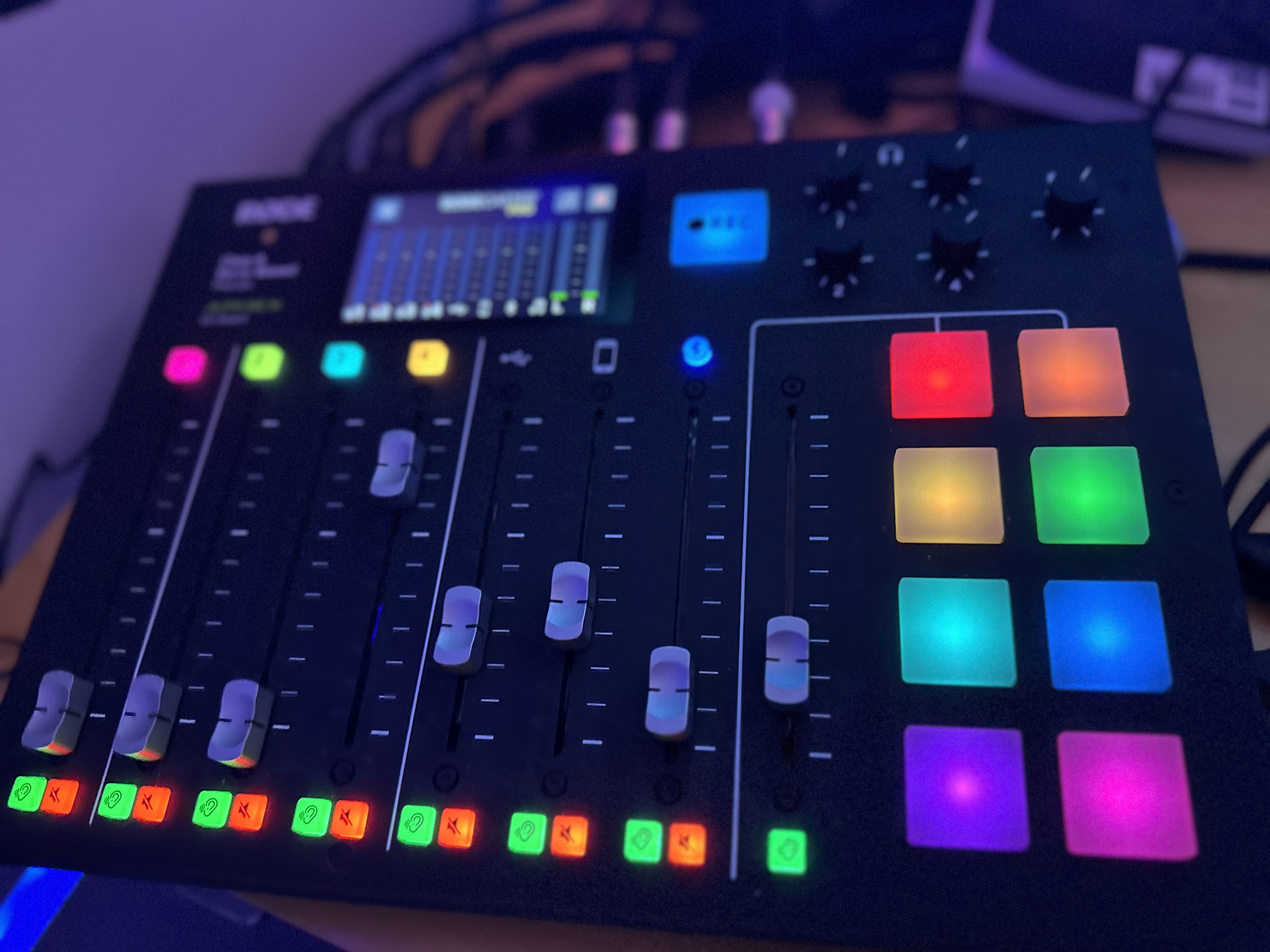 RØDECaster Pro II and podcast microphones